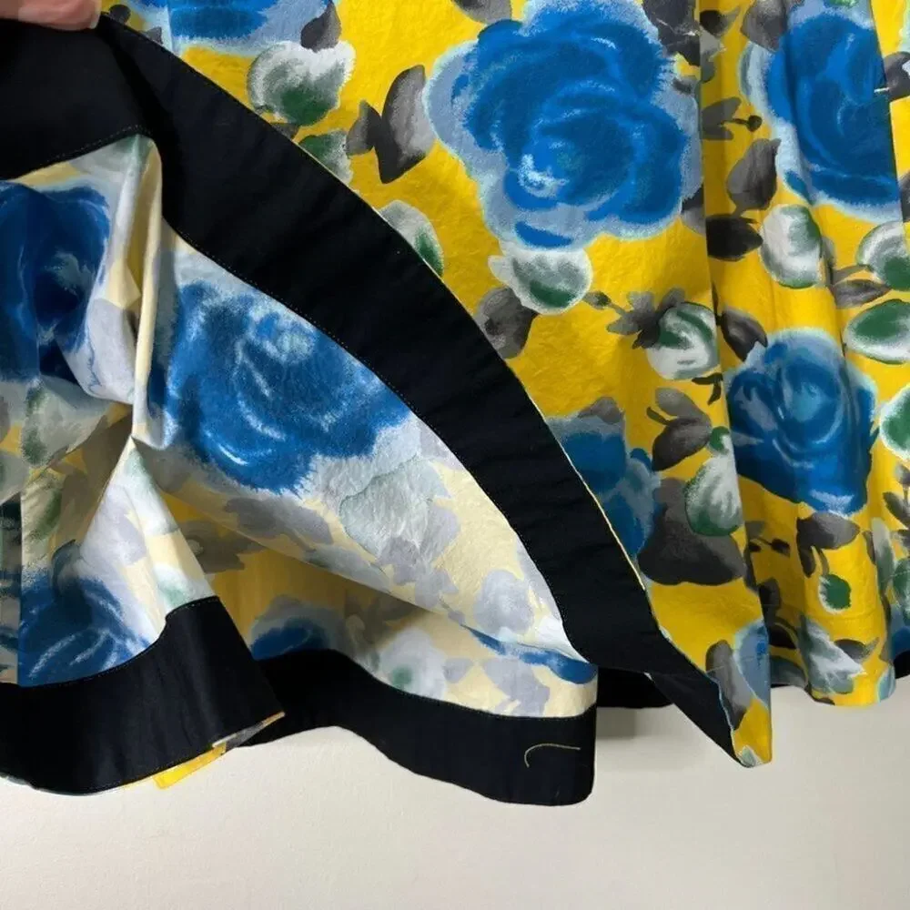 Marc by Marc Jacobs Yellow Floral Rose Skirt SZ 4 NWT